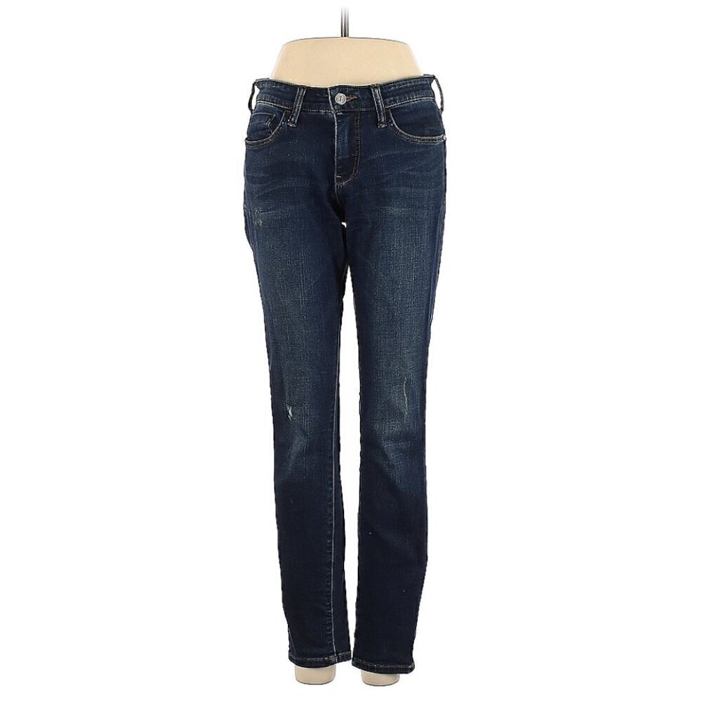 Pilcro and the Letterpress Anthropologie Stet Blue Denim Jeans Pants Size 27